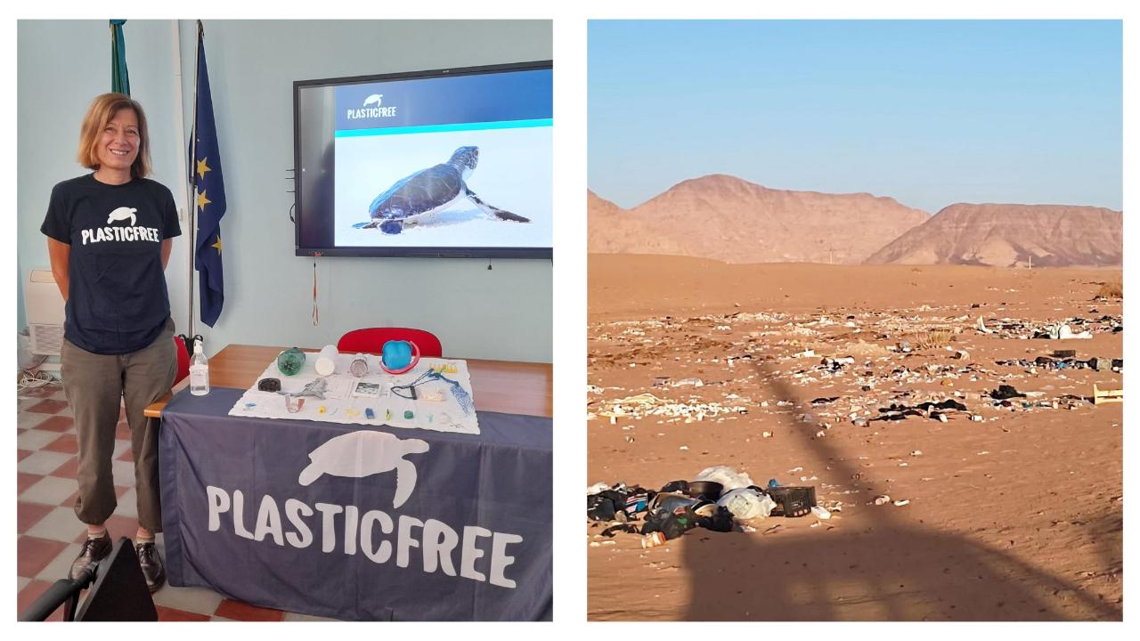 Missione Plastic Free nel deserto del Wadi Rum in Giordania